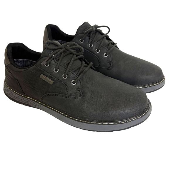 Skechers -Men's Relaxed Fit Garlan Pryor Waterproof Lace up Sneakers-Blk-Sz 9.5 - Picture 1 of 9